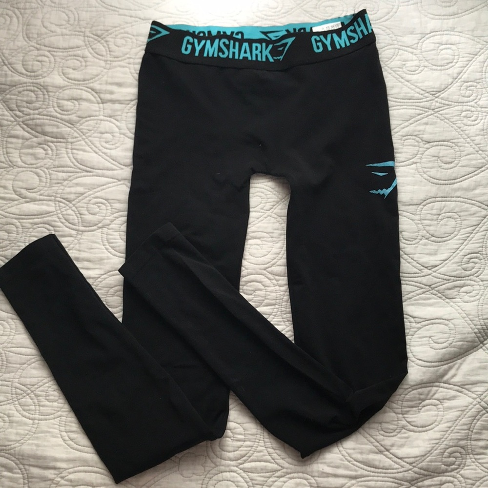 gymshark leggings w/ teal logo